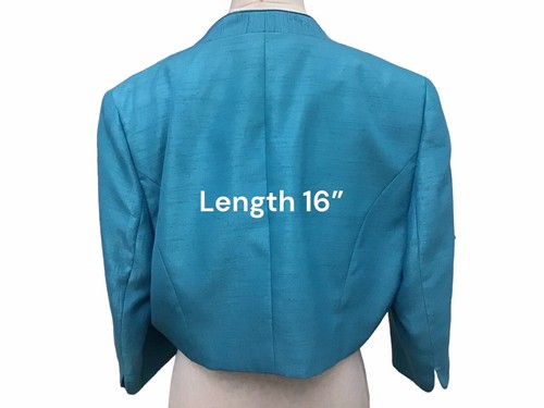 Jacques Vert Turquoise Bolero Size 16 Bnwot - Picture 4 of 4