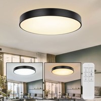 Deckenleuchte Deckenlampe Esszimmerleuchte Fernbedienung Schwarz Dimmer D 60 Cm