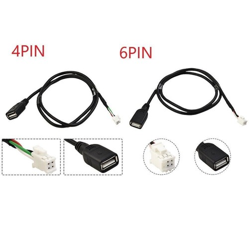 For Android Car Radio Stereo 4/6Pin USB Cable Adaptor 2Pcs USB Cable Connector - Picture 7 of 14
