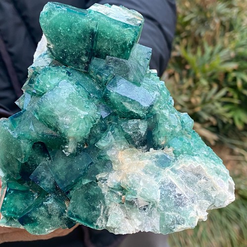 2.64LB natural super beautiful green fluorite crystal ore standard sample - Picture 5 of 10