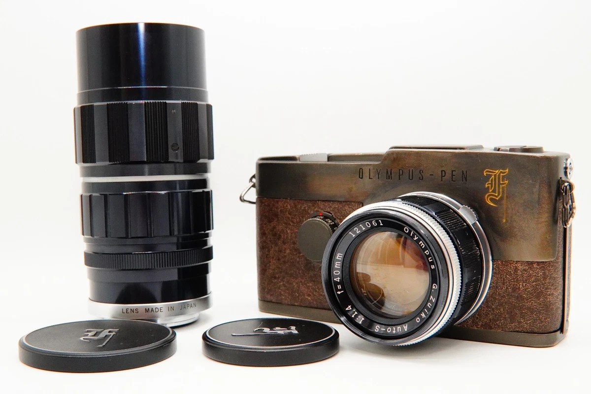 RARE [ Exc+5 / works 】 Olympus Pen F half frame w/2 lens set from
