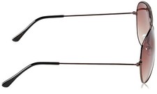 BROWN LENS BRONZE METAL FRAME SUNGLASSES AVIATOR STYLE MEN WOMEN UVB PROTECTION