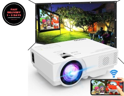 Portable Mini WiFi Projector Full HD 1080P Movie Home Video For iPhone Samsung