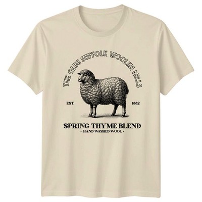 Olde Suffolk Woolen Mills Spring Thymian Blend Sheep T-Shirt