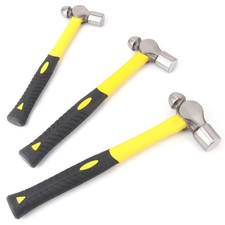 Ball Peen Hammer Set 3 Pack 16oz 24oz 32oz with Soft Nonslip Handles