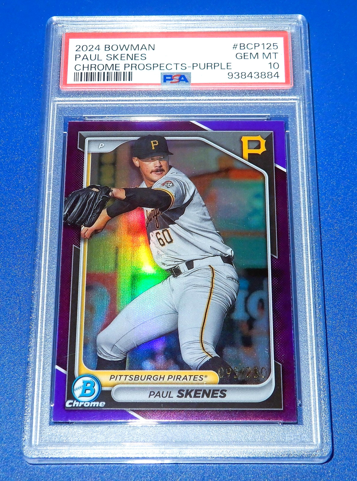 2024 Bowman Chrome Prospects PSA10 * Paul Skenes * Purple Refractor /250 BCP-125
