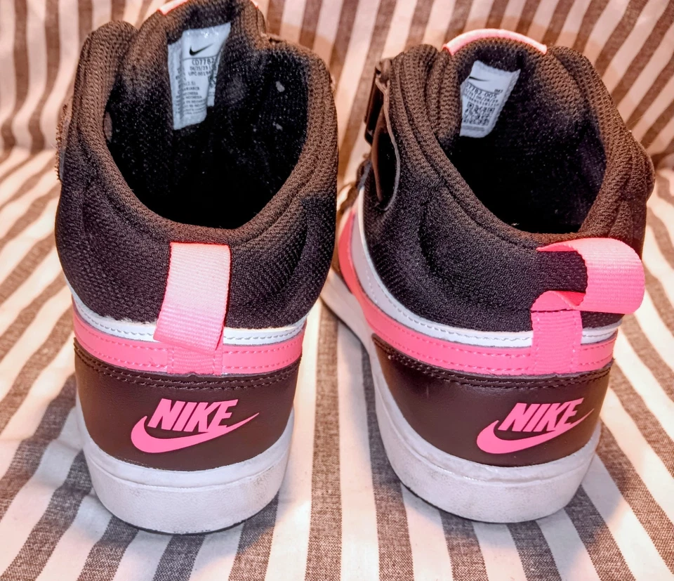 耐克 Court Borough 2 Mid White Sunset Pulse GS 美国儿童 5 岁 — 第 2/4 张图片