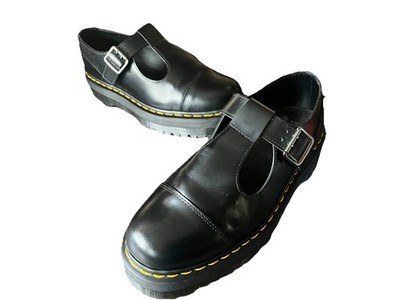 Dr Marten Bethan Quad Retro Schwarz Leder Schuhe UK8 EU 42