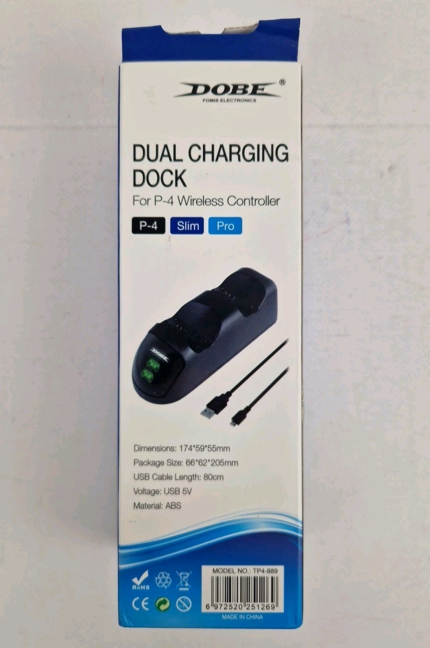 DOBE Station de Charge Double TP4-889 pour Manettes PS4/PS4 Slim/PS4 Pro Noir