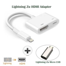 Lightnin zu HDMI TV AV Adapter Stecker Kabel Konverter für iPad iPhone 6 7 8 X