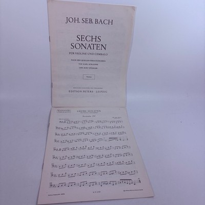 Sechs Sonaten Sheet Music Violoncello (Viola da gamba) Joh. Seb. Bach EP 11796