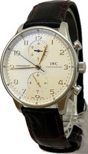 Orologio Uomo IWC Portugieser Cronografo IW371445 Ivoly Automatico Ottimo A6189