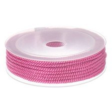 Twisted Nylon Twine Thread 3mm 7M/23 Feet Braided Nylon String, Pink Pearl