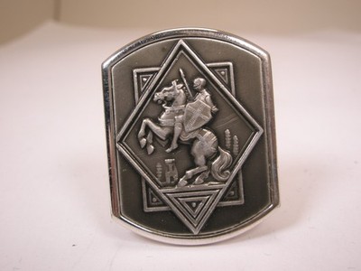 Armored Horse & Rider Knight SINGLE Vintage Cuff Link replace lost/broken zu17