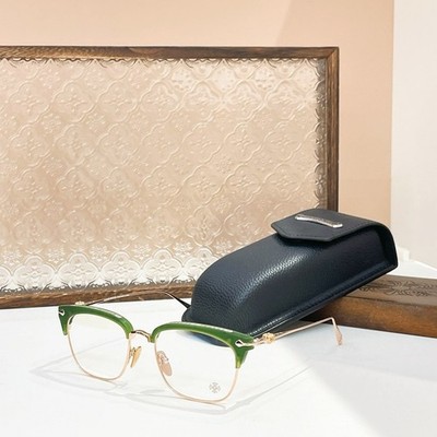Chrome Hearts SLUNTRADICTION Green Half-Rim Square Eyeglasses