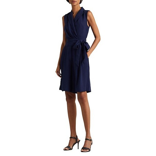 Lauren Ralph Lauren Damen Gürtel Georgette ärmellos Strampler Größe 8