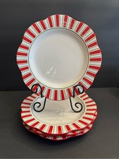 1 Pier 1 Candy Cane Dinner Plate 11" Christmas Holiday Stripes Dish 4 available