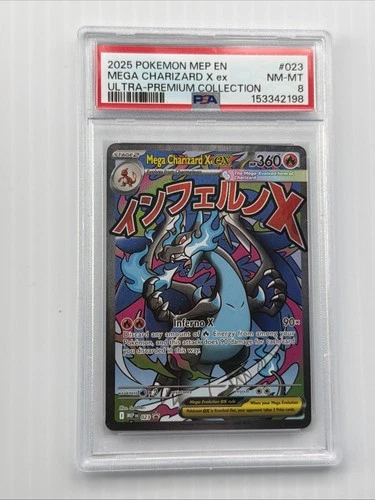 PSA 8 Mega Charizard X EX #023 Black Star Promo UPC 2025 Pokemon