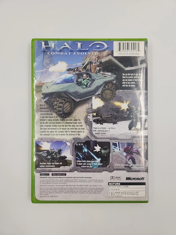Halo Combat Evolved Xbox Complete CIB - First Print - Image 2 of 4