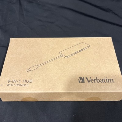 Verbatim 9-in-1 USB C Hub Adapter w/ 4K HDMI, USB 3.0/C, SD/3.5mm Audio 100W