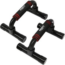 Push Up Bars Strength Training - Workout Stands With Ergonomic Push-up Black