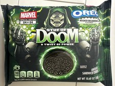 New MARVEL Oreo STUF OF DOOM DR DOOM Power Cookies (04/04) In Hand