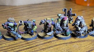 11x Painted Games Workshop Warhammer 40K Kill Team: Ork Kommandos Miniatures