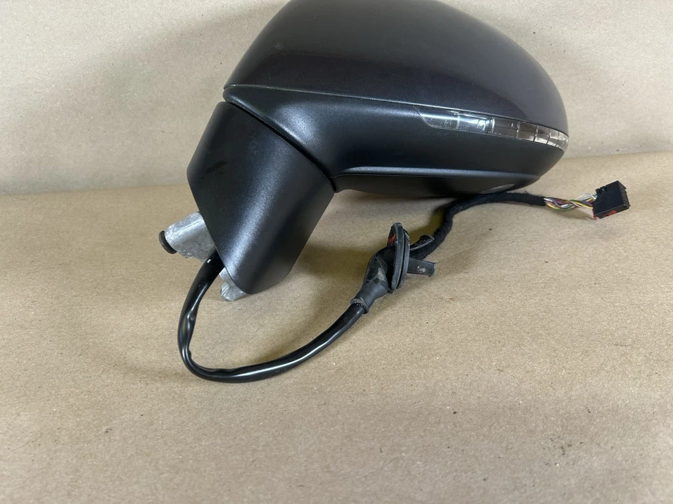 2011-2014 VOLKSWAGEN TOUAREG PORTA LATERAL ESQUERDA DO MOTORISTA ESPELHO EXTERIOR CINZA - Imagem 2 de 4