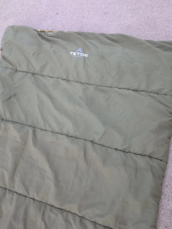 Saco de dormir TETON Sports 2221LSOLL Evergreen 0 grados clima frío a cuadros interior Foto 4 de 4
