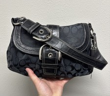 Project Bag- Y2K Style Coach F15203 Soho Canvas Black Shoulder Bag