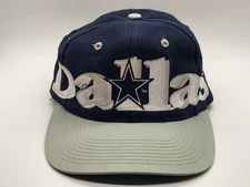 Vintage 90's Logo 7 Dallas Cowboys Wrap Around Spelling Snapback Hat