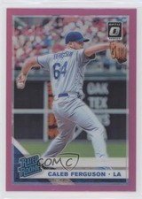 2019 Panini Donruss Optic Rated Rookies Pink Prizm Caleb Ferguson #62 g9j