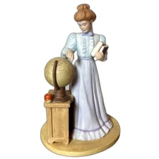 ENESCO Treasured Memories The Gift Of Wisdom School Teacher Books Globe 1990 VTG