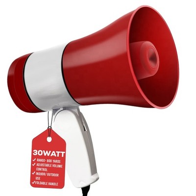 5Core Megaphone 30W Bull Horn PA Speaker 800 Yards Mini Megafono Rechargeable