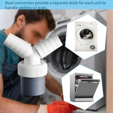 Double Connection Pipe Washing Machine Drain Connector Dual Functionality