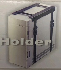 Black Under-Desk PC Adjustable Strap Mount  Computer Case Holder