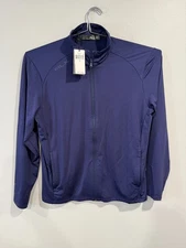 RLX Ralph Lauren Mens Performance Golf Full Zip Jacket Navy Blue Size Large