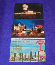 Lot of Three 3 Vintage Chrome Postcards of Classic Las Vegas, Nevada Casinos