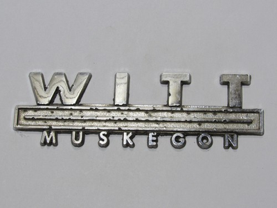 #ad VTG Witt Buick Muskegon Michigan Metal Dealership Badge Emblem Tag Oil MI Trunk $39.95