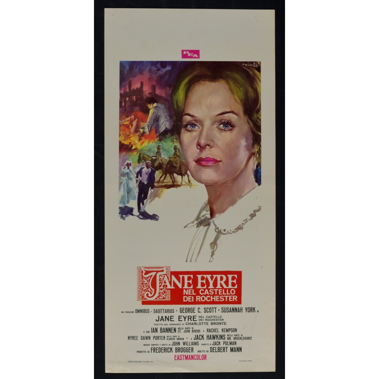 Locandina originale film JANE EYRE NEL CASTELLO DEI ROCHESTER (1970) - Regia di Delbert Mann