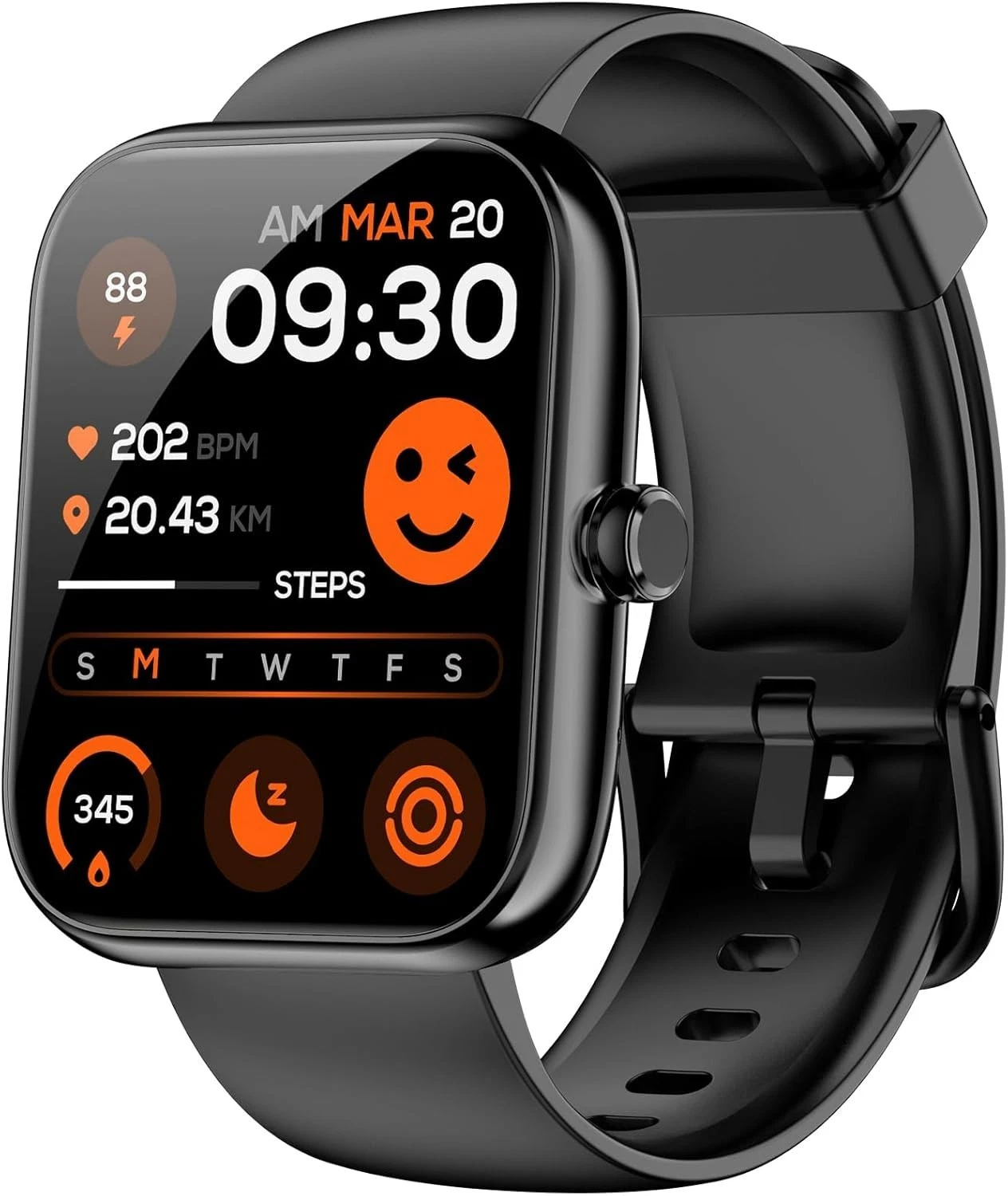 Smart Watch with Alexa 1.83" HD Fitness Tracker IP68 Waterproof 120+ Modes