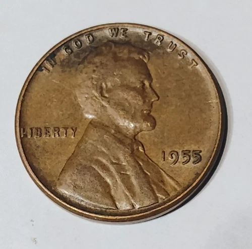 1955 P Lincoln Wheat Cent, Penny,  Extra Fine