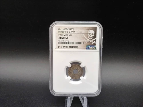 Indonesia Pitis Palembang (AH 1658-1805) Coin, NGC "Genuine" Pirate Money Label