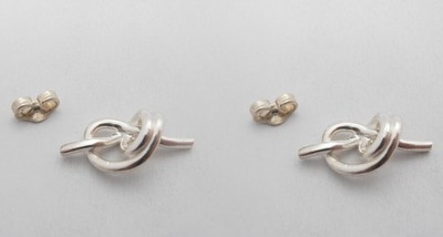 Cozzi Gioielli Love Friendship Bond Heart Stud Earrings - 925 Sterling Silver