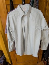 Brooks Brothers 1818 Regent blue green check 17 4/5 dry cleaned 