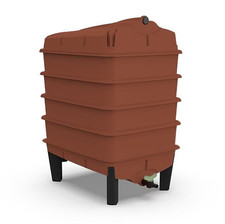 Tiger Wormery 4 Tray Worm Composter 62L Stone Grey Garden Compost Bin