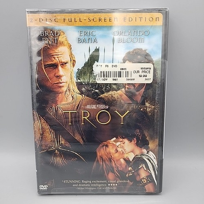 #ad Troy DVD Movie 2005 2 Disc Set Full Screen Brand NEW Sealed Brad Pitt $7.13