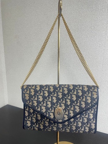 Christian Dior Vintage Trsetter CD Logo Metal Fittings Shoulder Bag From Japan