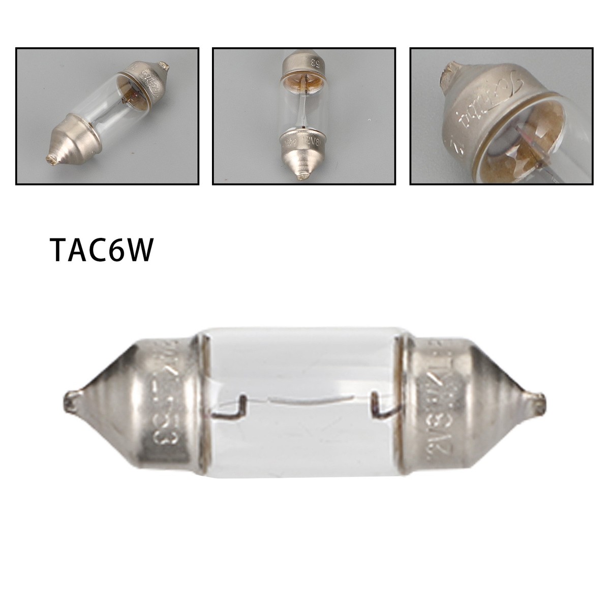 For TOSHIBA TAC6W Car Auxiliary Bulbs 31MM C6W 12V6W Festoon Lamp