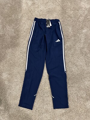 NWT Adidas Aeroready Soccer Pants Team Navy Blue Zip Pockets Men's Size XS